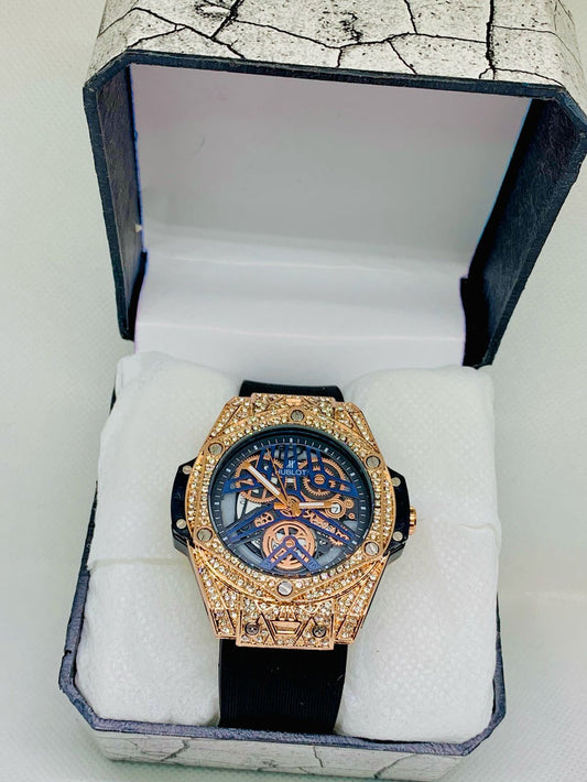 Hublot Big Bang Unico King Gold Pavé – Diamond-Set Skeleton Chronograph