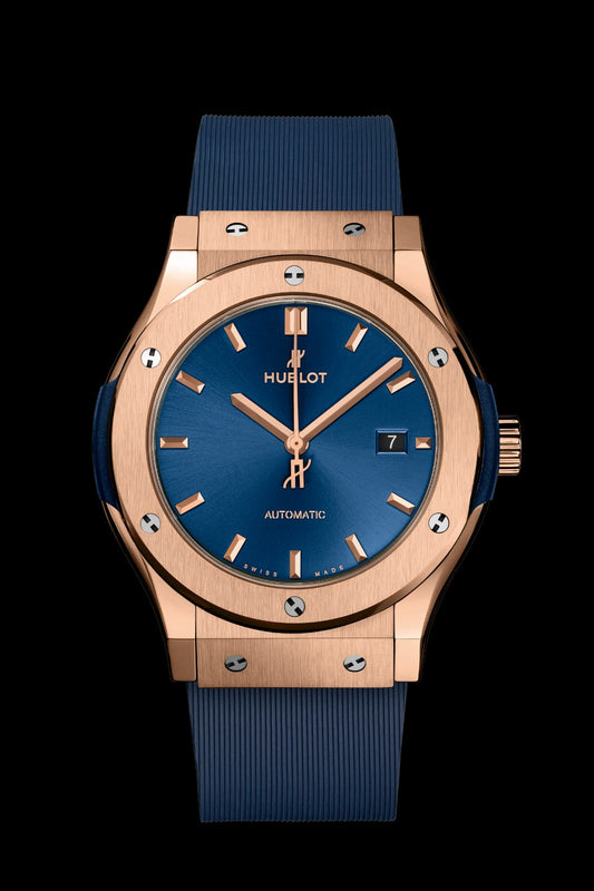 Hublot Classic Fusion Chronograph King Gold Blue 45mm – Ref. 521.OX.7180.RX