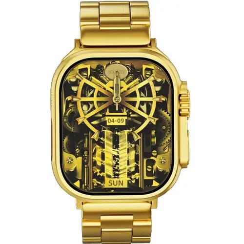 G9 Ultra Pro Smartwatch – Dual Strap Set (Gold & Black)